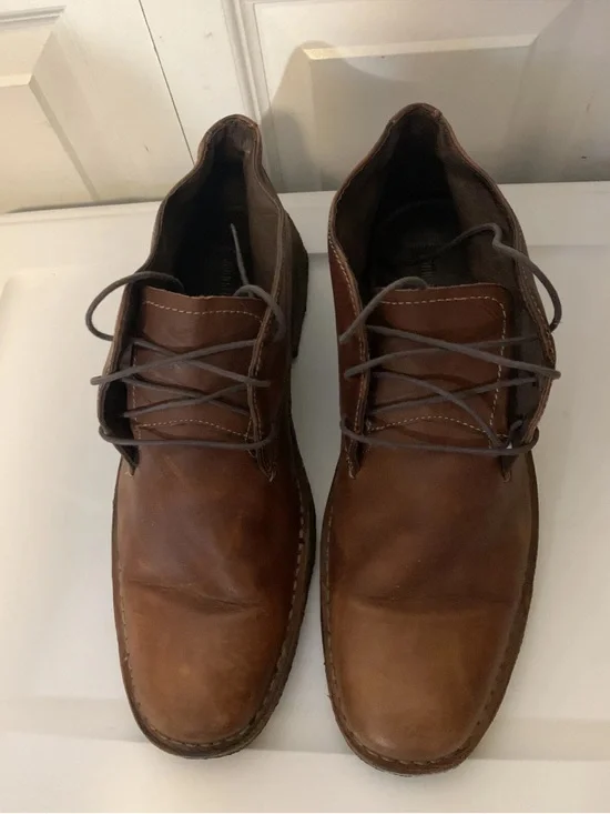 Johnston & Murphy Mens Sz 13M Red Brown Leather Chukka Desert Boot Shoes