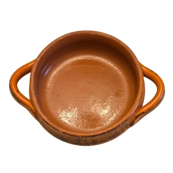 Vintage Terracotta Tapas Cazuela Baking Dish Made in Italy Rustic w Handles