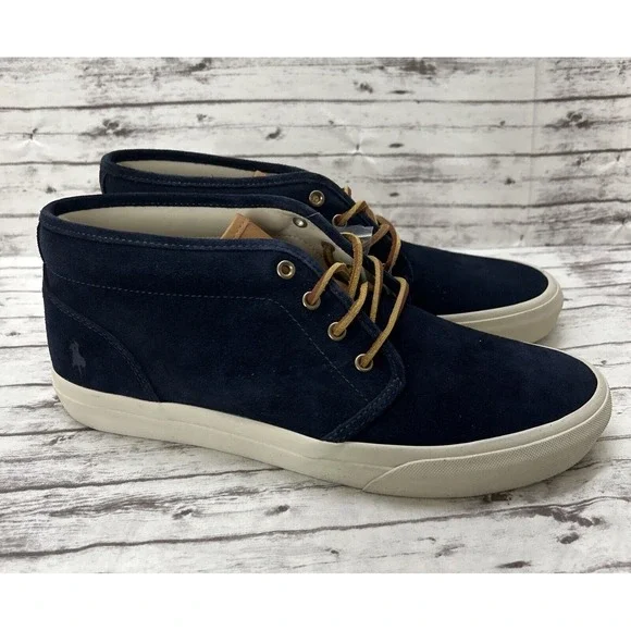 Polo Ralph Lauren Keaton Suede Chukka Boot Sneaker Men's 11.5 Navy Blue NWOB