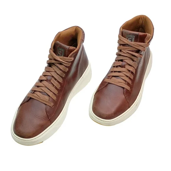 Cole Haan GrandPro Rally Chukka Men Size 8.5 Brown Leather Sneakers C36354