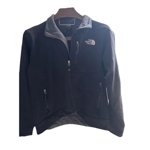 The North Face Medium Apex Men's Jacket Black Full Zip Wind Resistant Waterproo