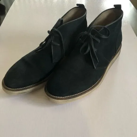 DIESEL BLACK GOLD Men’s Black Nubuck Chukka Sz 44