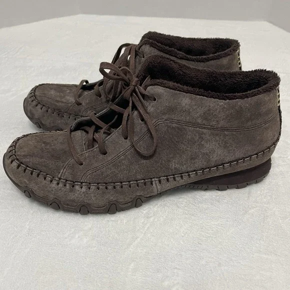 Skechers Bikers Totem Pole Chukka Boots Chocolate Brown 49013 Women's Size 10‎