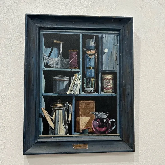 Rustic Blue Framed Wall Art