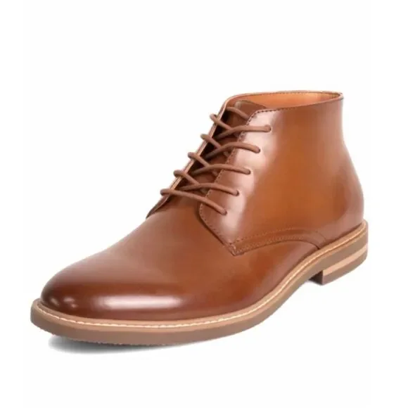 KENNETH COLE REACTION‎ Mens Parker Brown Leather Chukka Boot Lace Up Size 9 New