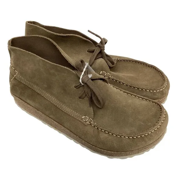 Birkenstock Maidan Suede Leather Chukka Boot Shoes Camel Brown Mens US 8 Lace Up