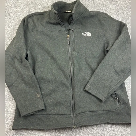 THE NORTH FACE Mens zip Sweater Fleece Jacket charcoal Grey size: XXL