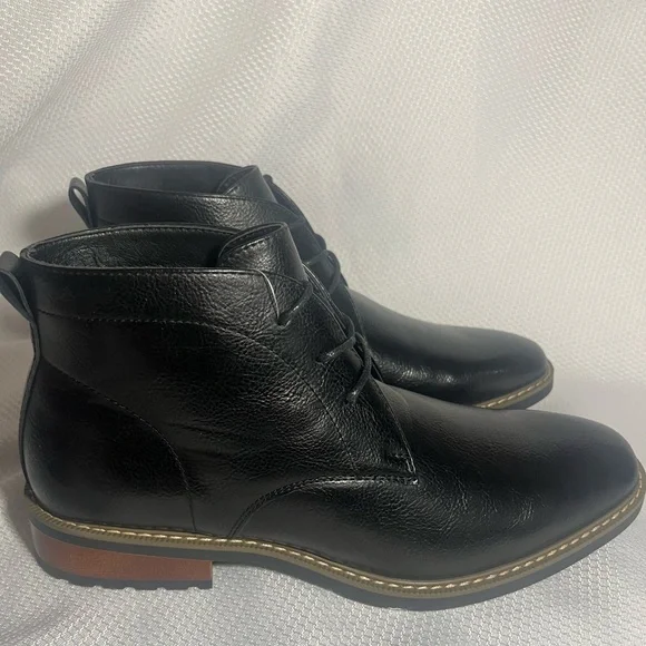 NEW Chukka Style Black Tie Up Shoe Boots For Men