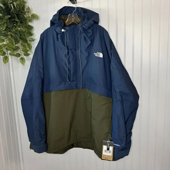 The North Face Men Sz 2XL '78 Low-Fi Hi-TEK WaterProof Windjammer Jacket Blue Gr