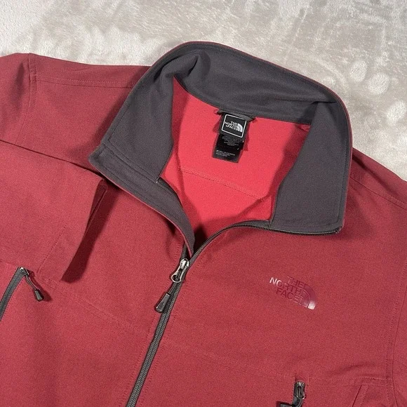 The North Face Full Zip RDT SoftShell Flash Dry Jacket‎ Mens XL Maroon