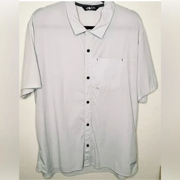 The North Face Men's First Trail UPF Short Sleeve Casual Shirt Tin Grey XL