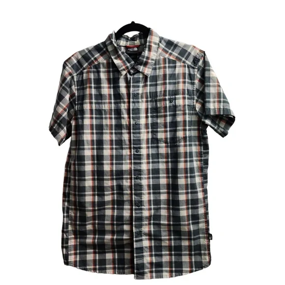 The North Face Shirt Mens Size Medium Plaid Buttonup Pocket Casual Outdoor Retro