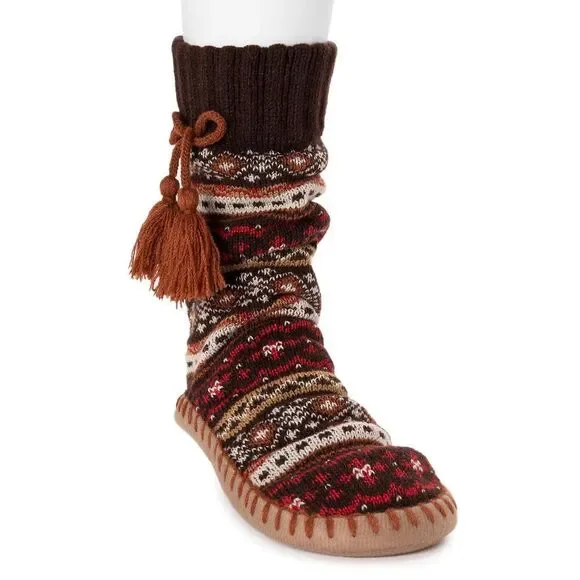 MUK LUKS 50th Anniversary Kids Slipper Socks - Med (11-13)