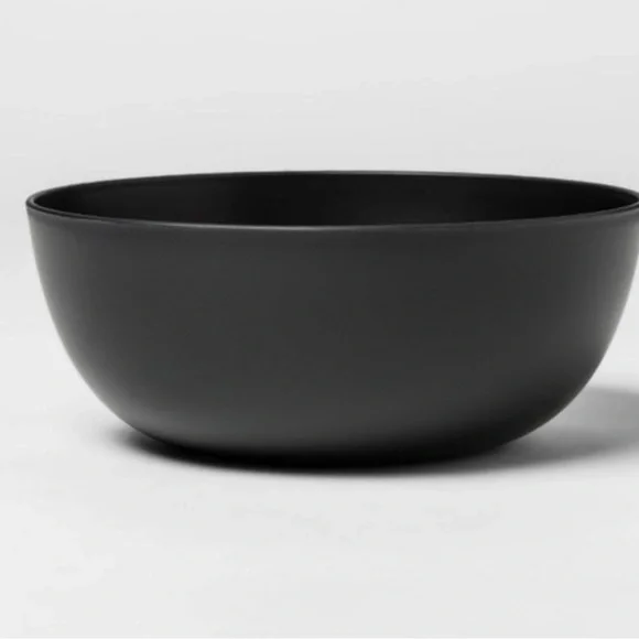 37oz Plastic Cereal Bowl Polypro Black sets of 4