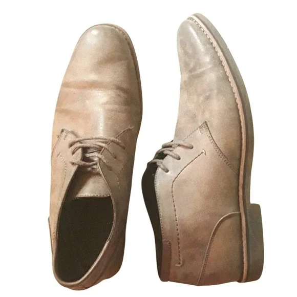 Men's‎ Chukka Desert Boots Taupe Grey Lace Up Shoes