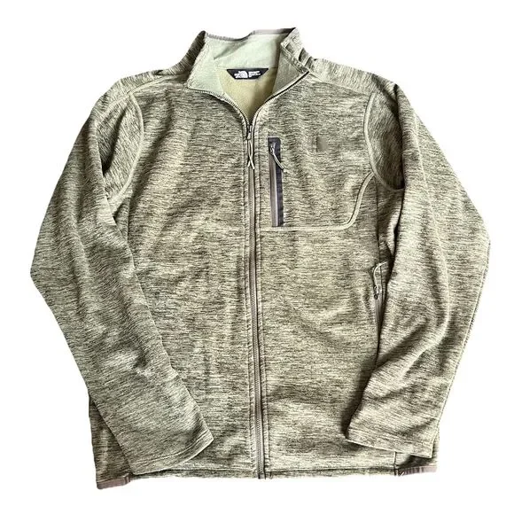 The North Face Canyonlands FullZip‎ Pullover Fleece Sweater Zip Green Small