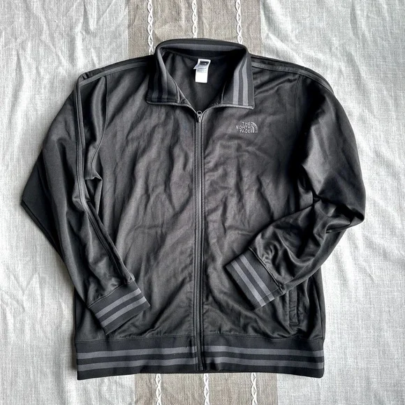The North Face A5 Series Track Jacket Stripes Black/Gray Full Zip Men's XL