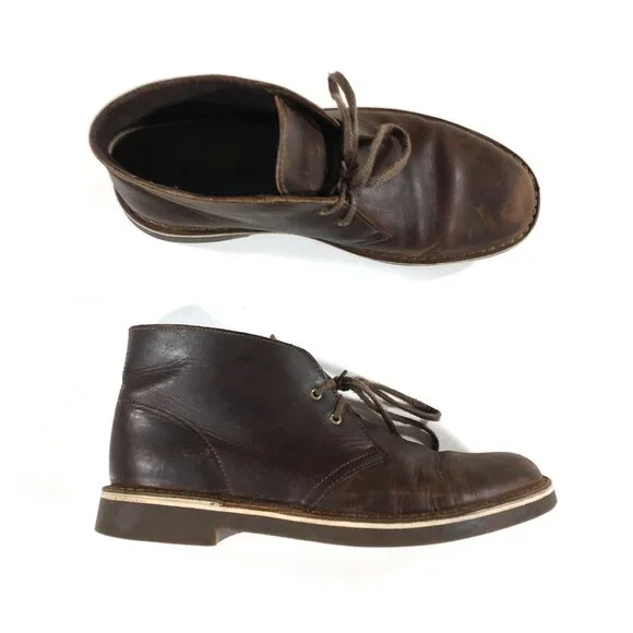 Clarks Desert Boots Mens Size 8.5 Brown Leather 15522