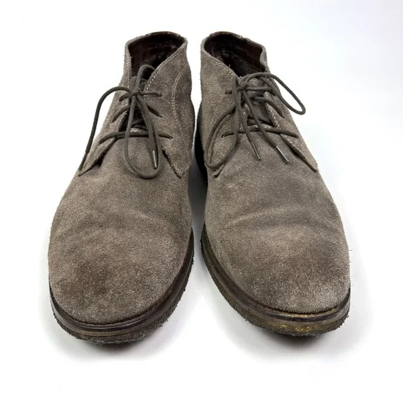 Johnston‎ & Murphy Copeland Chukka Boot Mens Sz 11M Gray Oiled Suede Lace Up