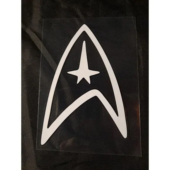 STAR TREK DELTA SHIELD -‎ Vinyl Decal Car Window Sticker-White- 5