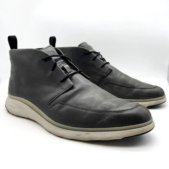 Cole Haan 3.Zero Grand Mens Size 13M Chukka Boots Gray Leather C28595