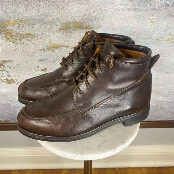 Cole Haan Chukka Boots Mens Size 9 Brown Leather Ankle Vibram Sole 14220