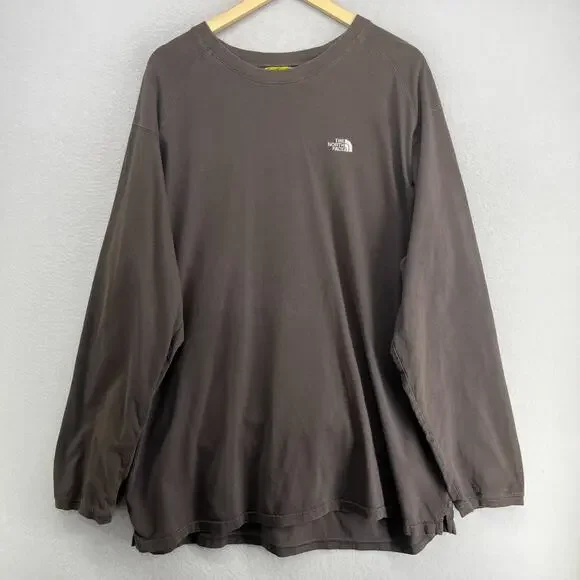 THE NORTH FACE Shirt Mens XXL Tee A5 Series Evolution Cotton Long Sleeve Brown