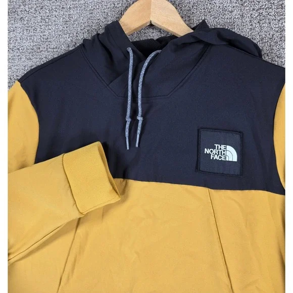 The North Face Tekno Ridge‎ Womens Hoodie Black Yellow Pullover Sweatshirt