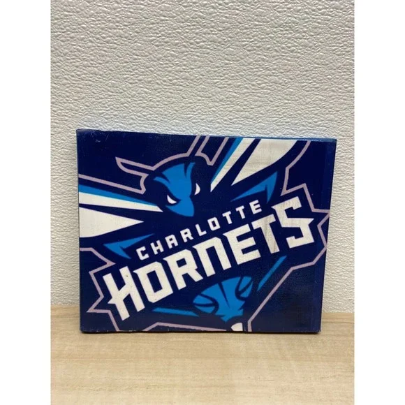 NBA Charlotte Hornets Framed Logo Sign Painting Wall Decor