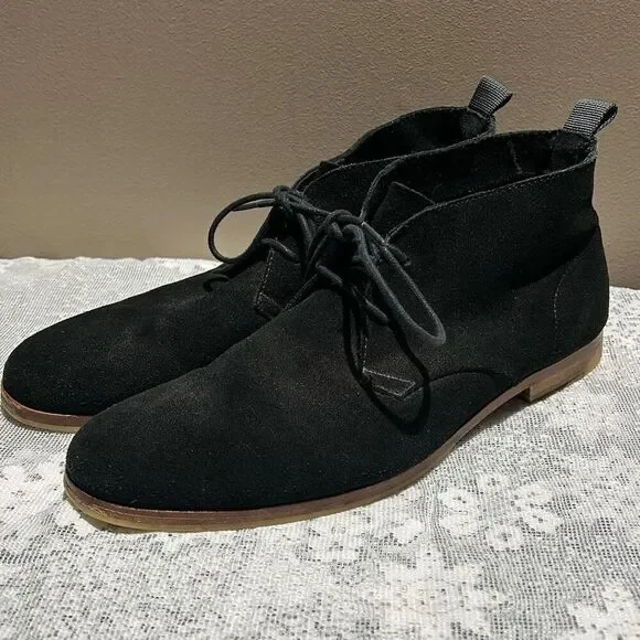 Calvin Klein Farnel Black Oily Suede boots Men’s 10 Chukka shoes