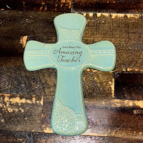 Amazing Teacher Wall Cross Decor - Green NIB Amazing Teacher