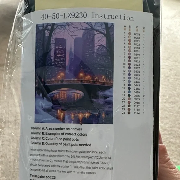 Cityscape Paint by Numbers Kit