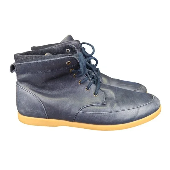 CLAE Hamilton Leather Chukka Boots Mens Size 9.5‎ Navy Blue Casual