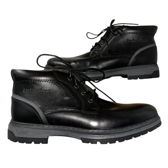 Arc Brothers Mens 11 Black Leather Chukka Boots NWOB Lace Up ZC2023995 Oxfords