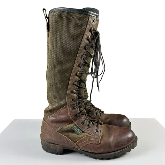 Vintage‎ Chippewa Lace Up Snake Boots 7 EE Wide Viper USA Hunting
