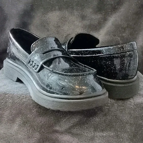 Art Class Celia Glitter Slip-On‎ Loafers Black Onyx - Girls Size 3