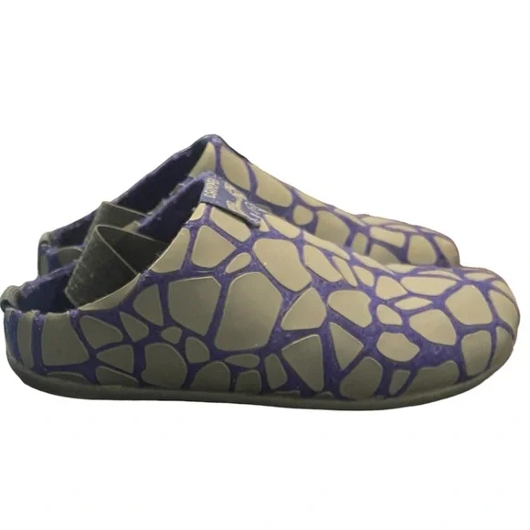Camper Wabi Wool Slippers Blue and Grey Size 33