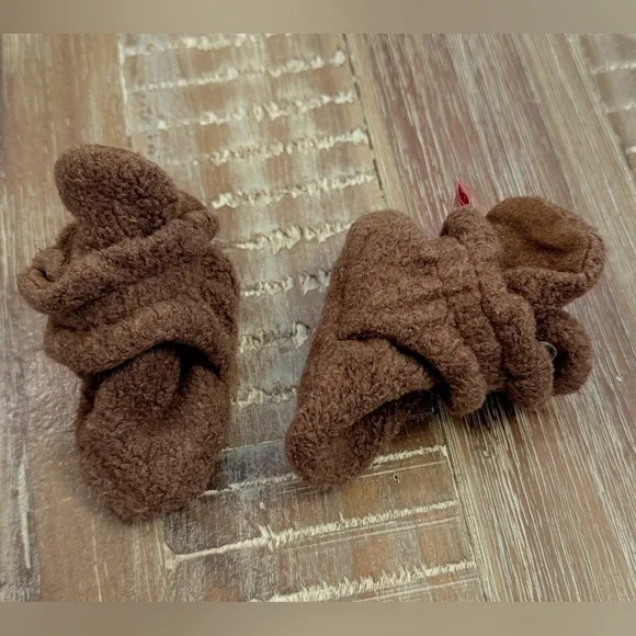 Zutano Brown Fleece Winter Booties 3 months