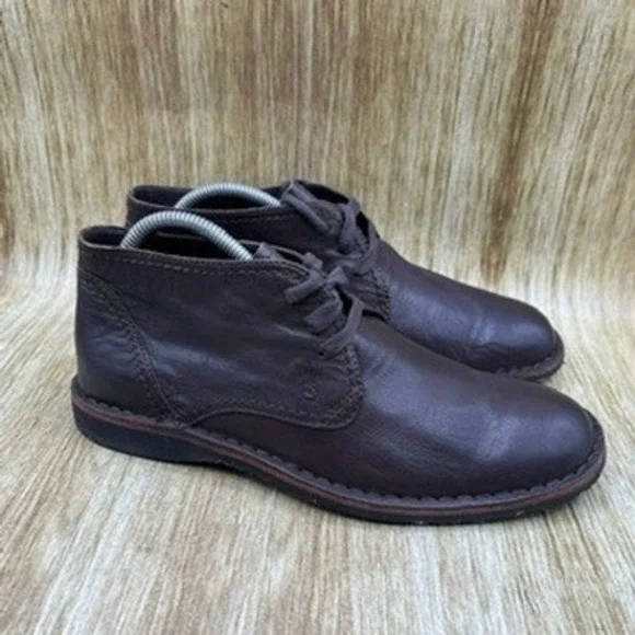 John Varvatos Chukka Boots Men's Size 7 M Leather‎ Brown Shoes Ankle Boots