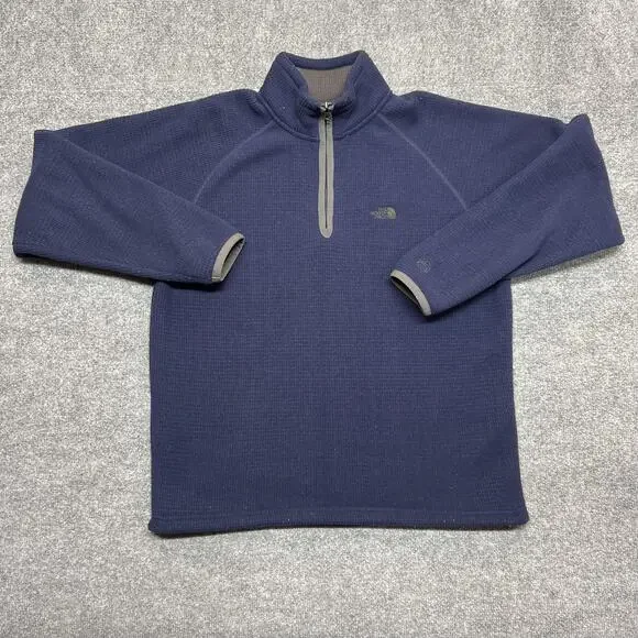 The North Face Pullover Mens Medium Blue A5 Series 1/4 Zip Fleece Thermal Top