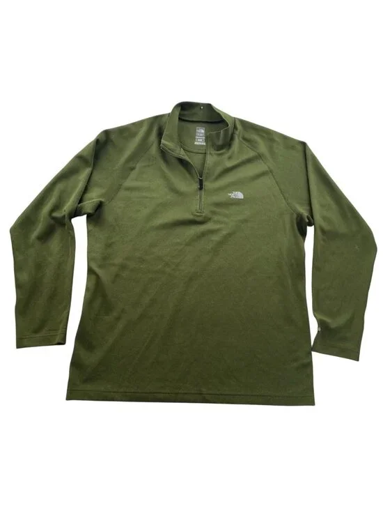 The North Face Mens Flight Series Shirt XL Green Quarter-Zip Pullover Casual