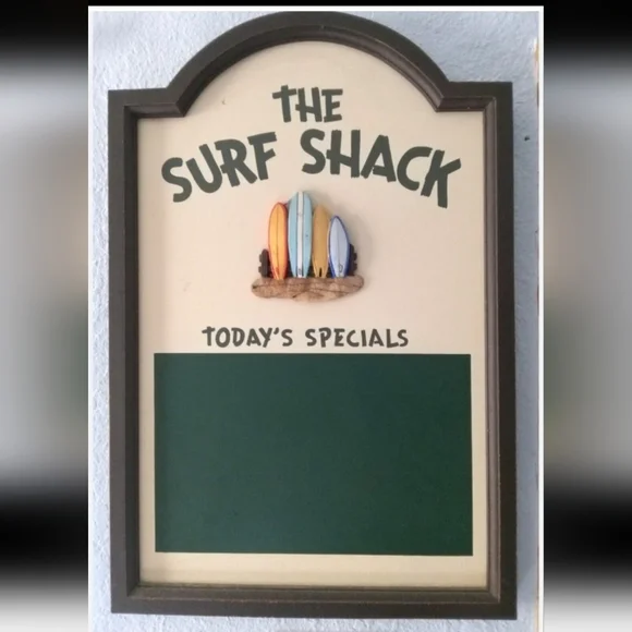 The Surf Shack Today's Specials Chalk Board Beachcore Surfercore Tiki Bar 24X16