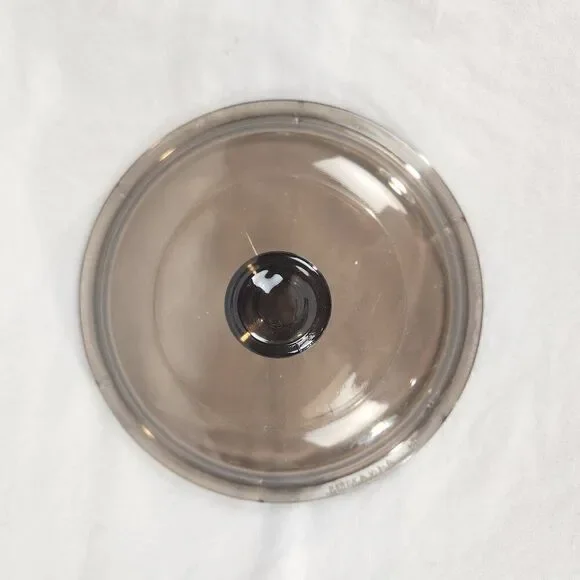 Pyrex Corning Ware Visions V-1-C Brown Amber Glass Replacement Lid 6 3/8