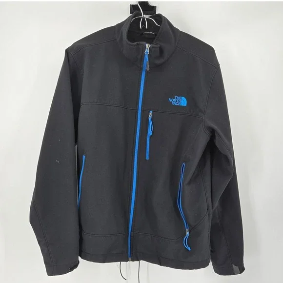 The North Face Apex Bionic Softshell Jacket Black Blue Mens Medium Gorpcore Y2K