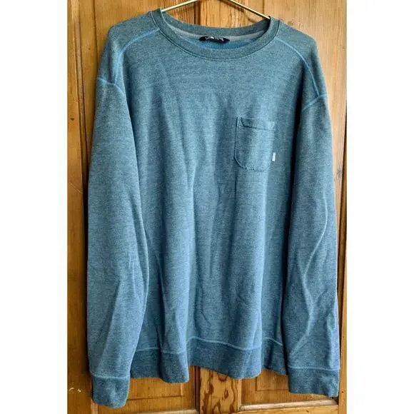 Mens Sweatshirt The North Face TNF Crew Neck Casual Pullover Green Blue Size XL