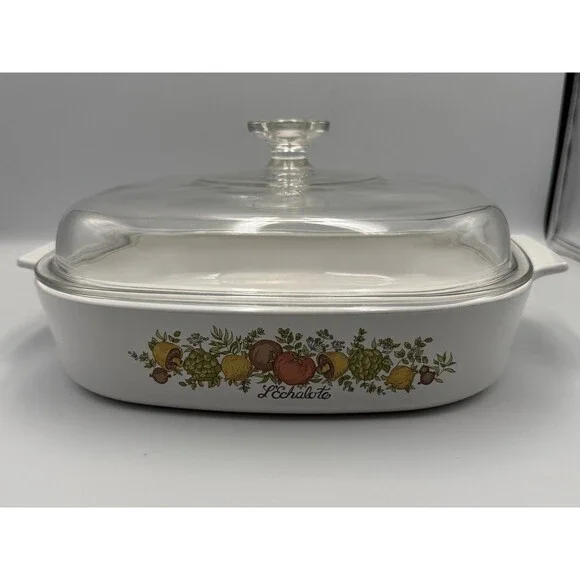 Vintage Large 2.5L Corning Ware Spice of Life A-10-B Casserole With Lid