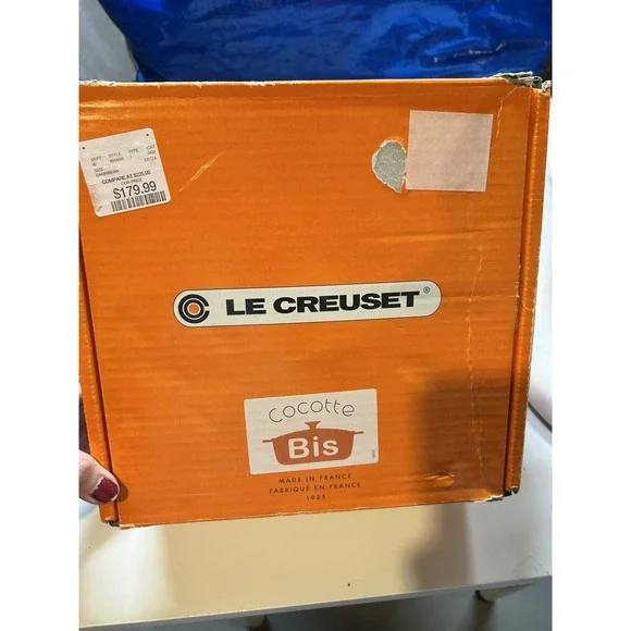 LE CREUSET Empty Cardboard Storage BOX ONLY Organization Orange For 22cm Pot