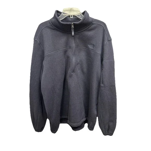 The North Face Half Zip Navy Blue Fleece Lined Pullover XXL Men Long Sleeve Zip