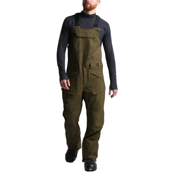 The North Face Freedom Bib Mens Military Olive Snowboard Ski Pants MEDIUM NWT