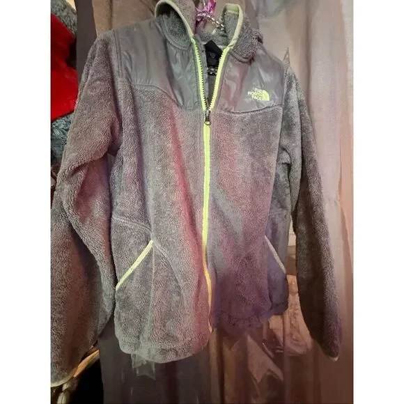 The north face jacket/coat oso/osito/denali hooded zip up fleece sm/kids XL